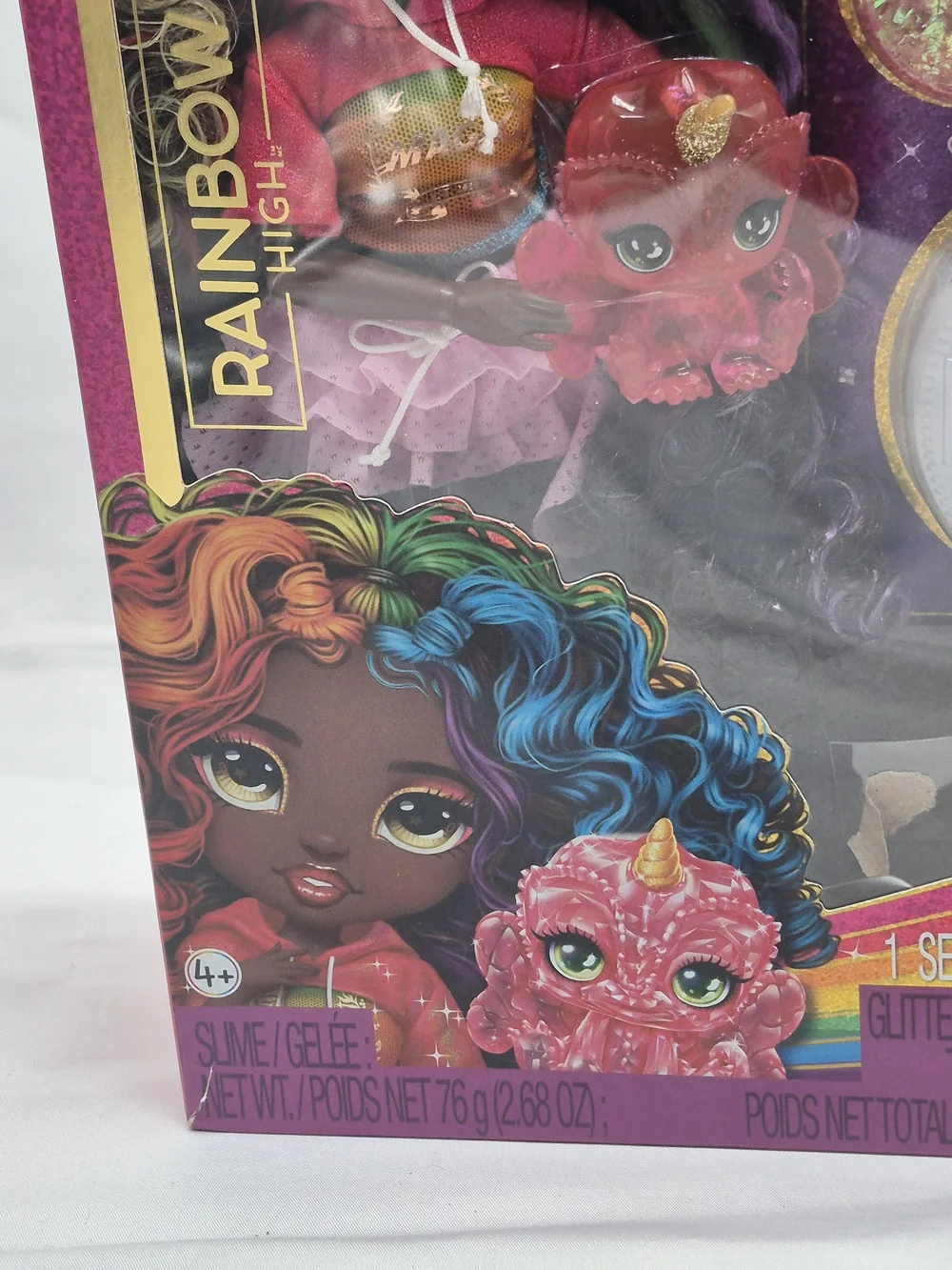 Rainbow Rainbow Shimmers Iris Bow Doll & Pink Slime Glitter Kit